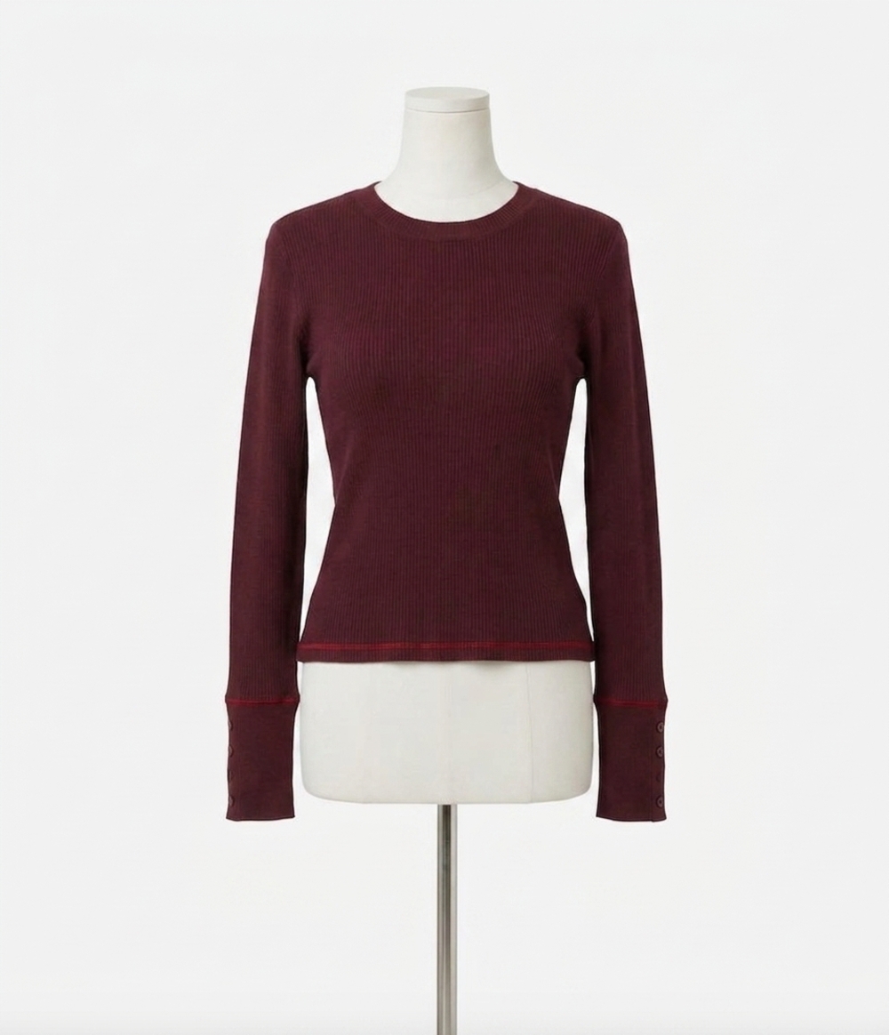 NEW MICHAEL STARS willa thermal top in velvet